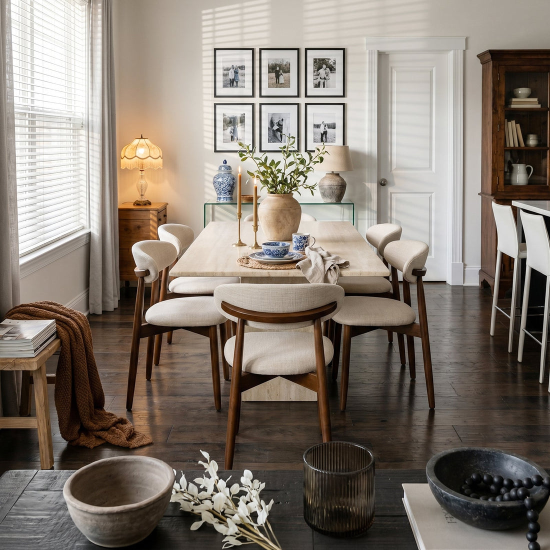 COLAMY upholstered dining chair